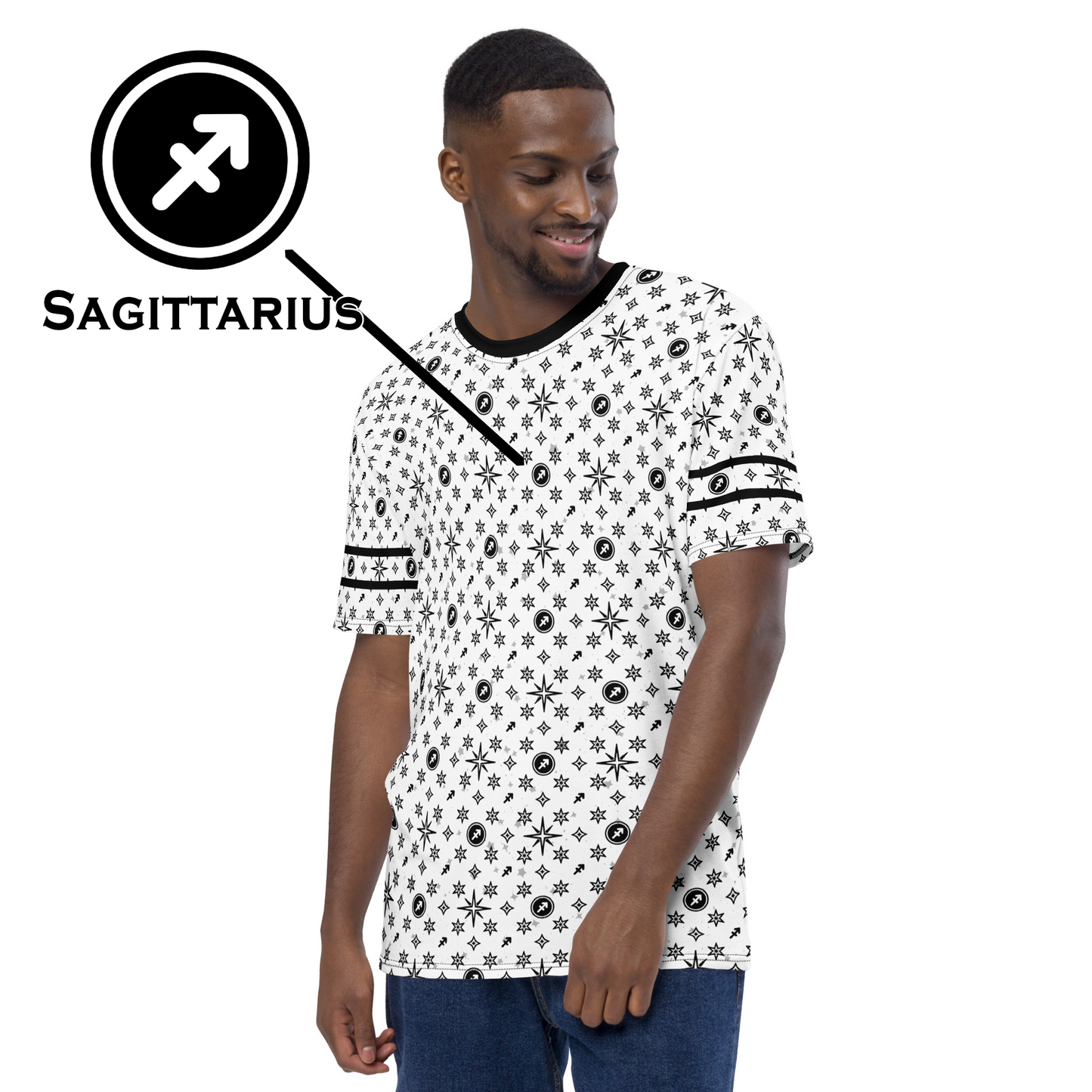 -White Sagittarius Athletic Shirt