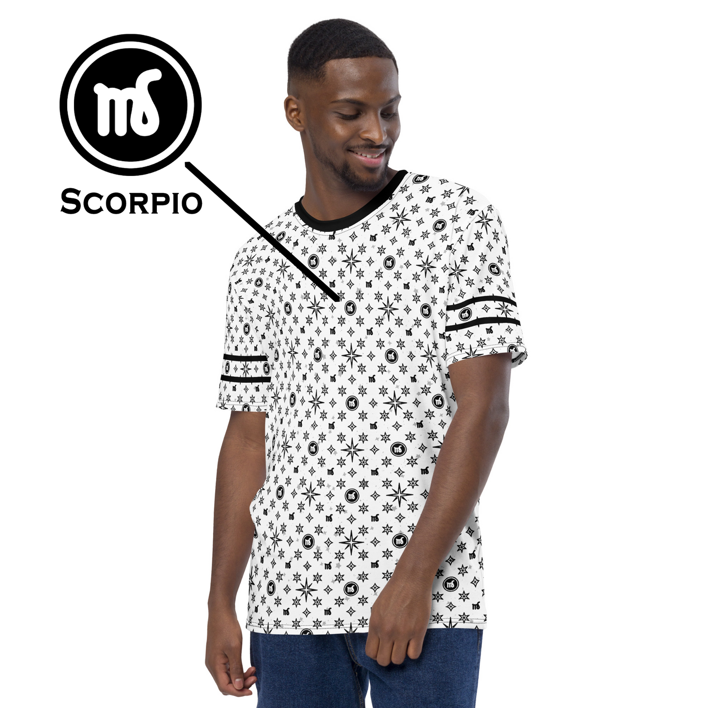 -White Scorpio Athletic Shirt