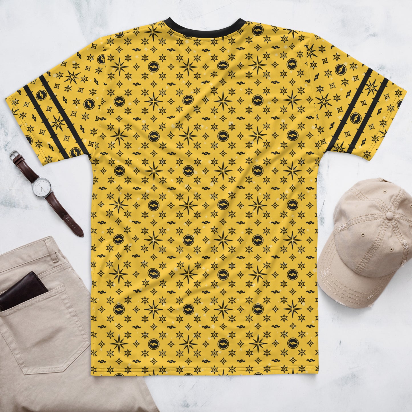 -Yellow Aquarius Athletic Shirt