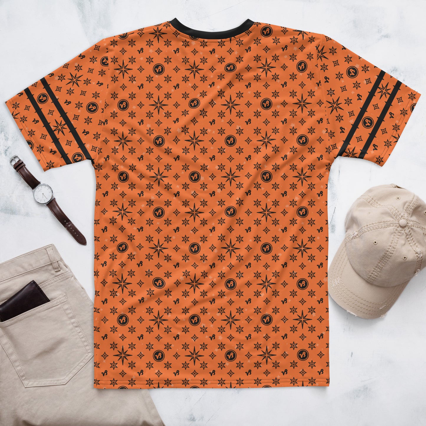 -Orange Capricorn Athletic Shirt
