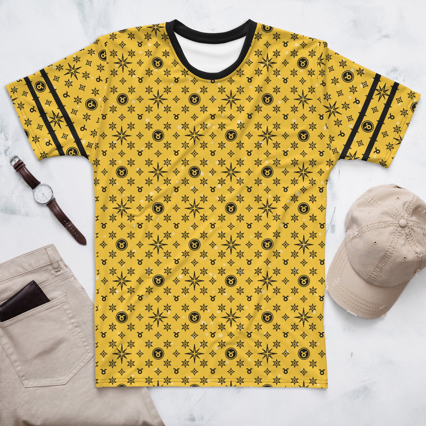 -Yellow Taurus Athletic Shirt
