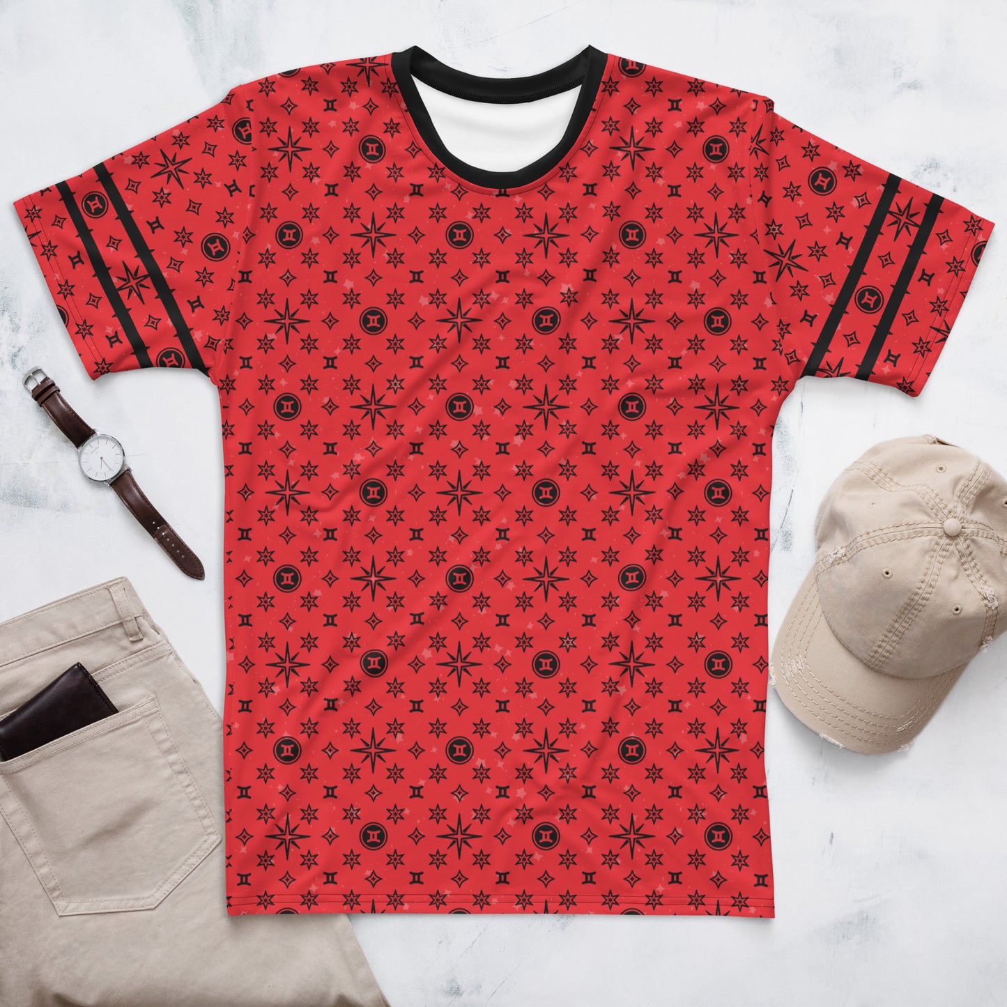 -Red Gemini Athletic Shirt