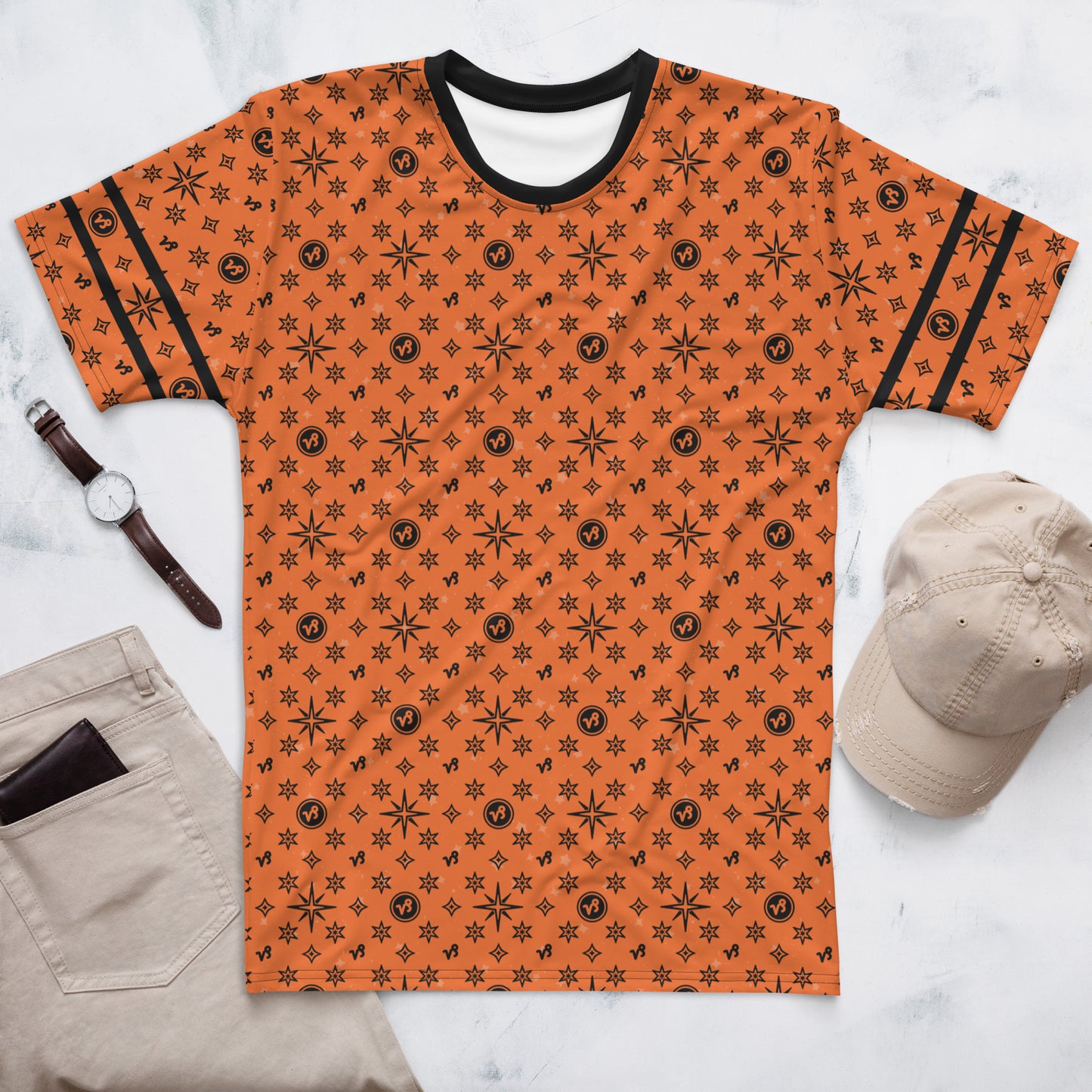-Orange Capricorn Athletic Shirt