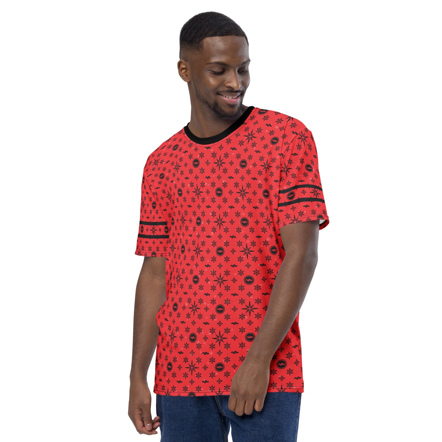 -Red Aquarius Athletic Shirt