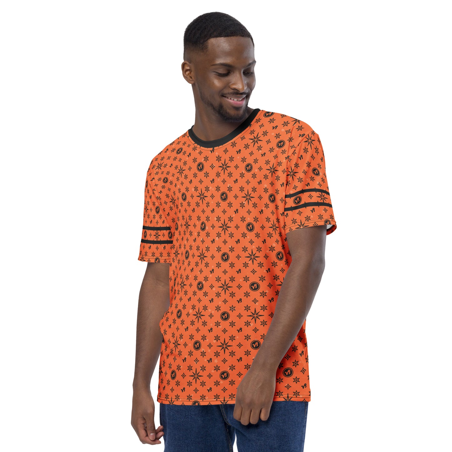 -Orange Capricorn Athletic Shirt