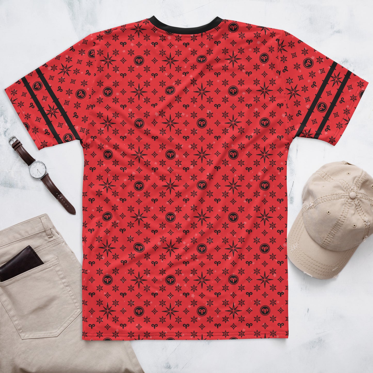 -Red Aries Athletic Shirt
