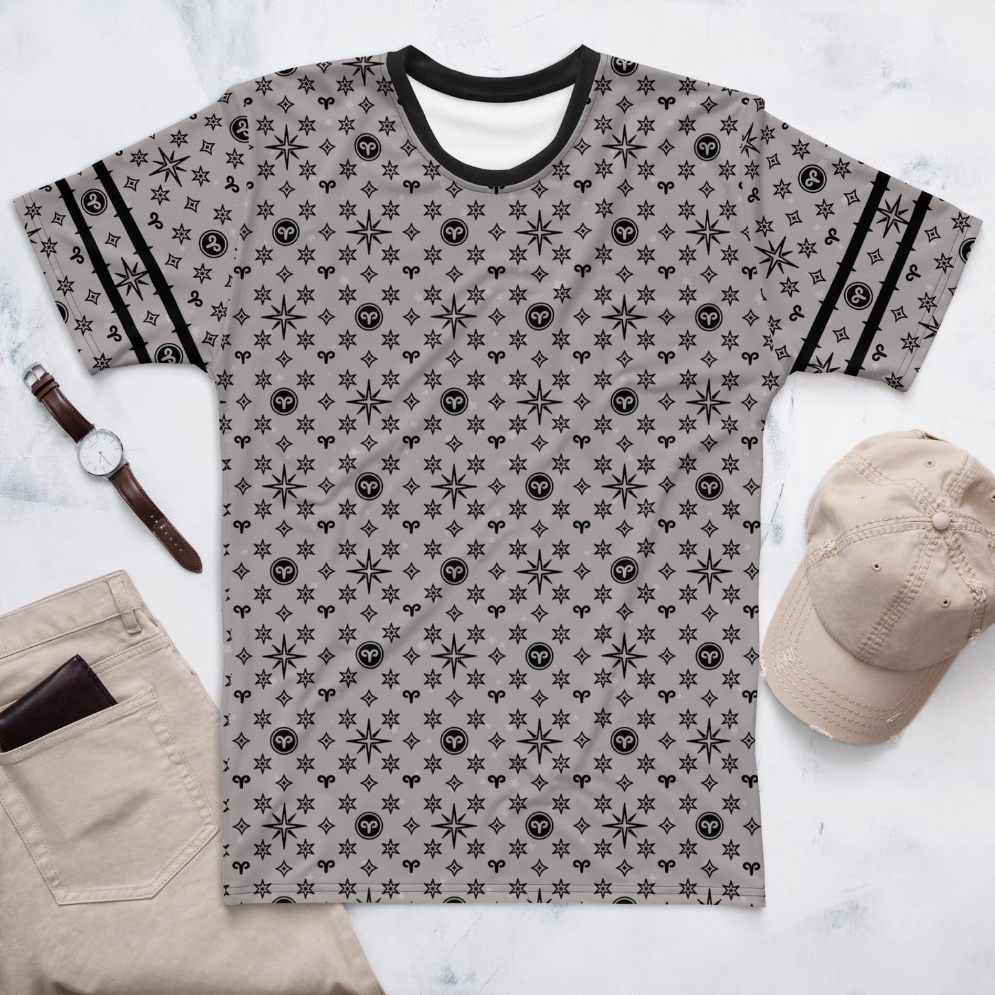 -Grey Aries Athletic Shirt